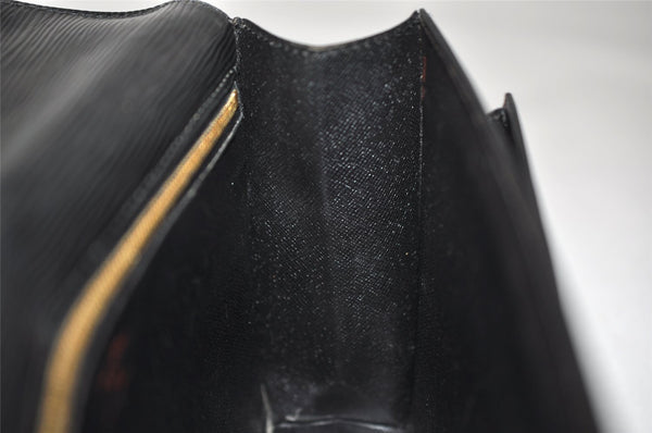 Authentic Louis Vuitton Epi Sellier Dragonne Clutch Bag Black M52612 LV 4604K