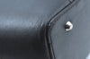 Authentic BURBERRY Vintage Leather Hand Bag Purse Black 4606I