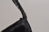 Authentic GUCCI Vintage Shoulder Hand Bag Purse GG Suede Enamel Black 4607J