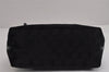 Authentic GUCCI Vintage Shoulder Hand Bag Purse GG Suede Enamel Black 4607J