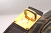 Authentic FENDI Vintage Zucca Hand Bag Purse Canvas Leather Brown 4608I