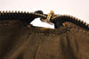 Authentic FENDI Vintage Zucca Hand Bag Purse Canvas Leather Brown 4608I
