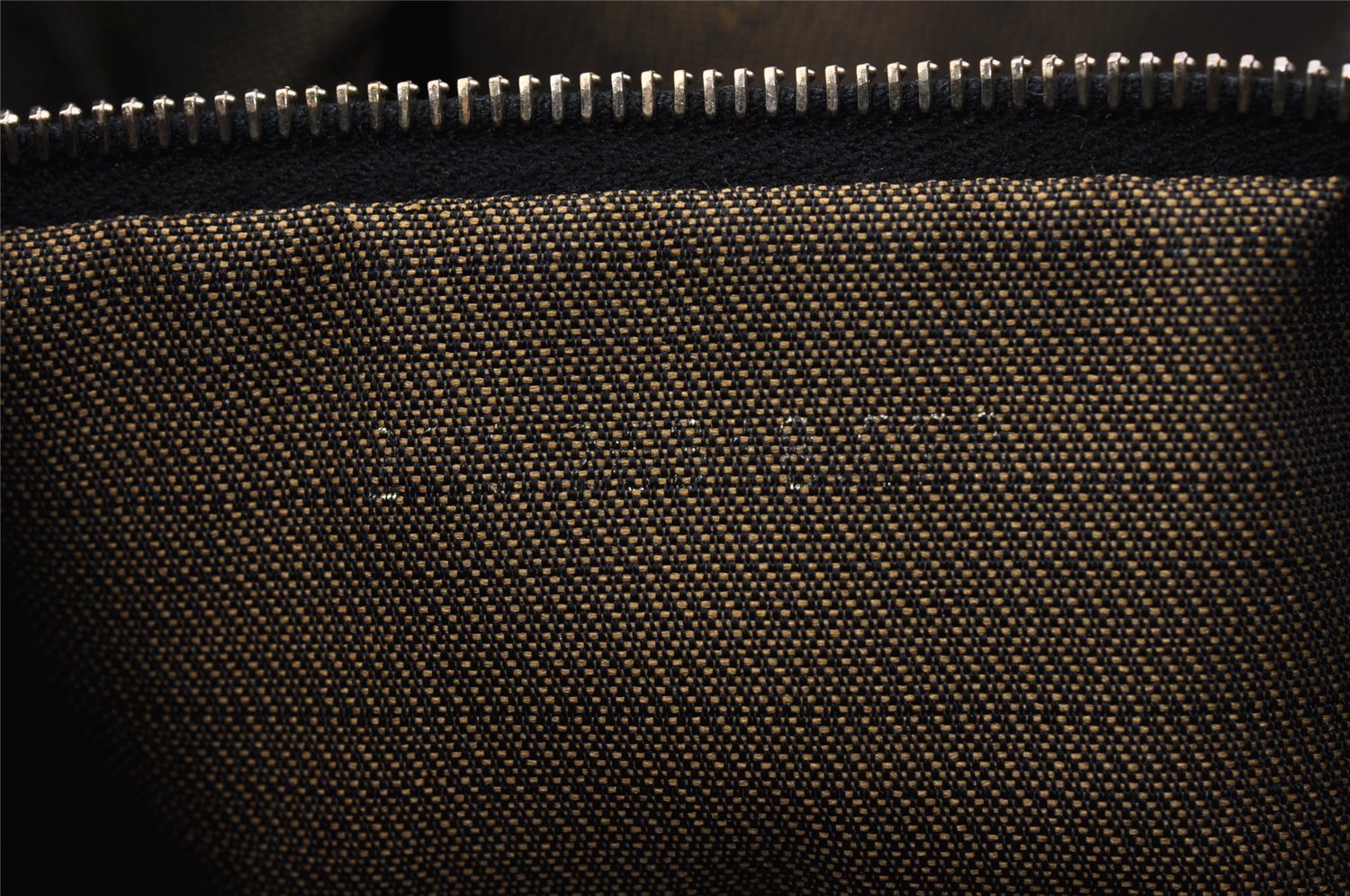 Authentic FENDI Vintage Zucca Hand Bag Purse Canvas Leather Brown 4608I