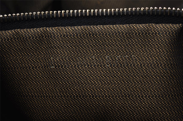 Authentic FENDI Vintage Zucca Hand Bag Purse Canvas Leather Brown 4608I