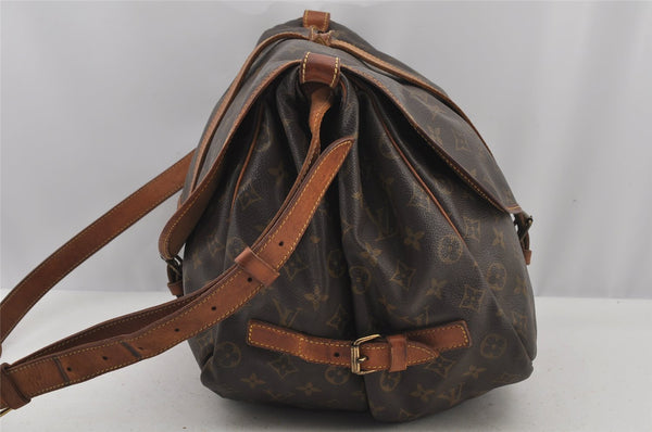 Authentic Louis Vuitton Monogram Saumur 35 Shoulder Cross Bag M42254 LV 4608J