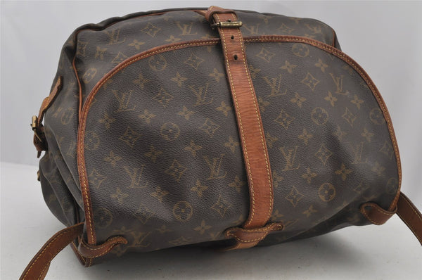 Authentic Louis Vuitton Monogram Saumur 35 Shoulder Cross Bag M42254 LV 4608J