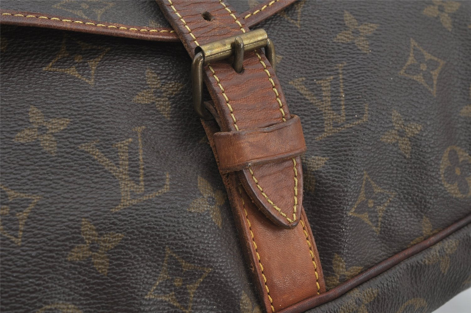 Authentic Louis Vuitton Monogram Saumur 35 Shoulder Cross Bag M42254 LV 4608J