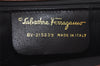 Authentic Salvatore Ferragamo Gancini Leather 2Way Shoulder Hand Bag Brown 4609I