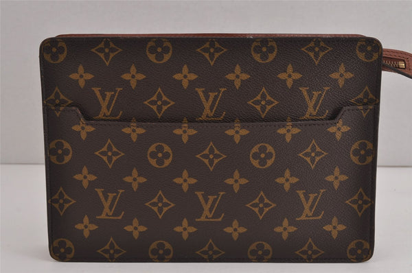 Authentic Louis Vuitton Monogram Pochette Homme Clutch Hand Bag M51795 LV 4609J