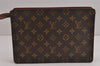 Authentic Louis Vuitton Monogram Pochette Homme Clutch Hand Bag M51795 LV 4609J