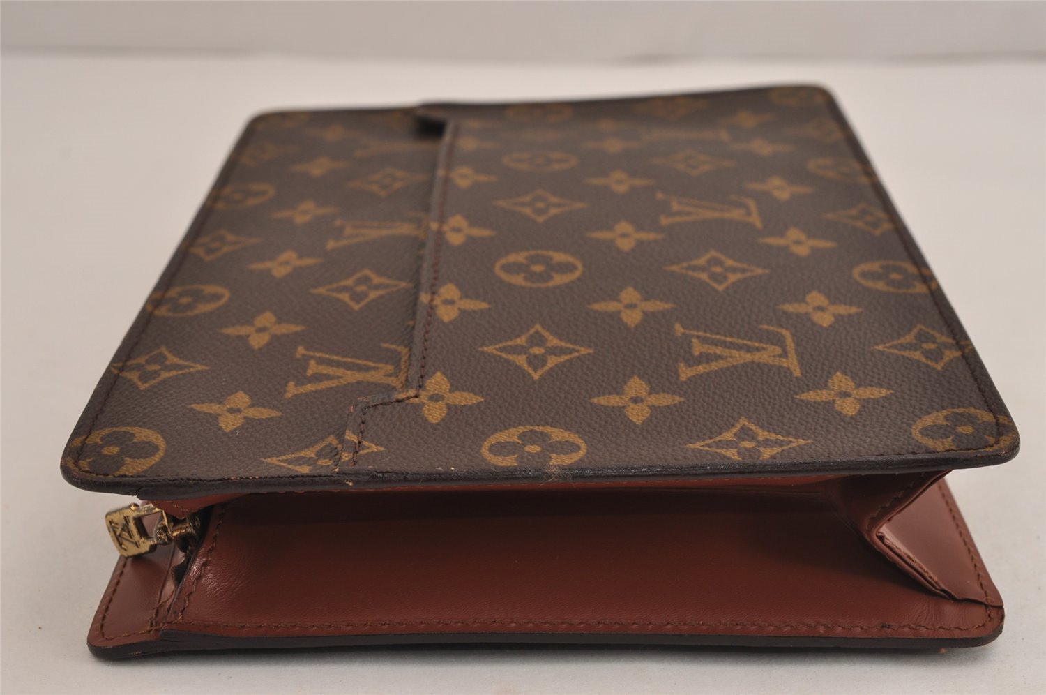 Authentic Louis Vuitton Monogram Pochette Homme Clutch Hand Bag M51795 LV 4609J