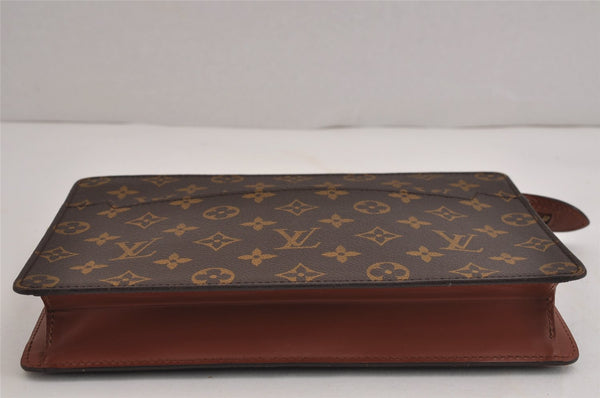 Authentic Louis Vuitton Monogram Pochette Homme Clutch Hand Bag M51795 LV 4609J