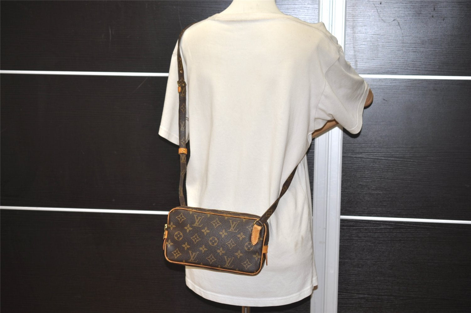 Auth Louis Vuitton Monogram Marly Bandouliere Shoulder Bag M51828 Junk 4610J