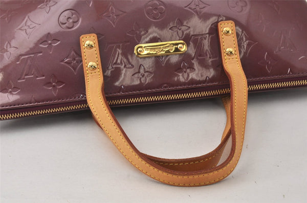 Authentic Louis Vuitton Vernis Bellevue PM Hand Bag Purple M93584 LV Junk 4611K