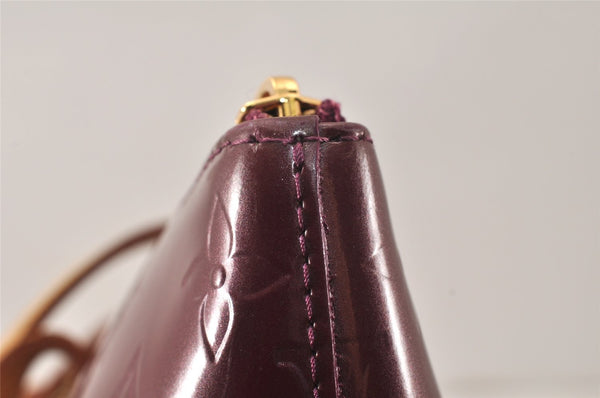 Authentic Louis Vuitton Vernis Bellevue PM Hand Bag Purple M93584 LV Junk 4611K