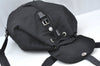 Authentic PRADA Vela Nylon Tessuto Leather Drawstring Backpack Black Junk 4612J