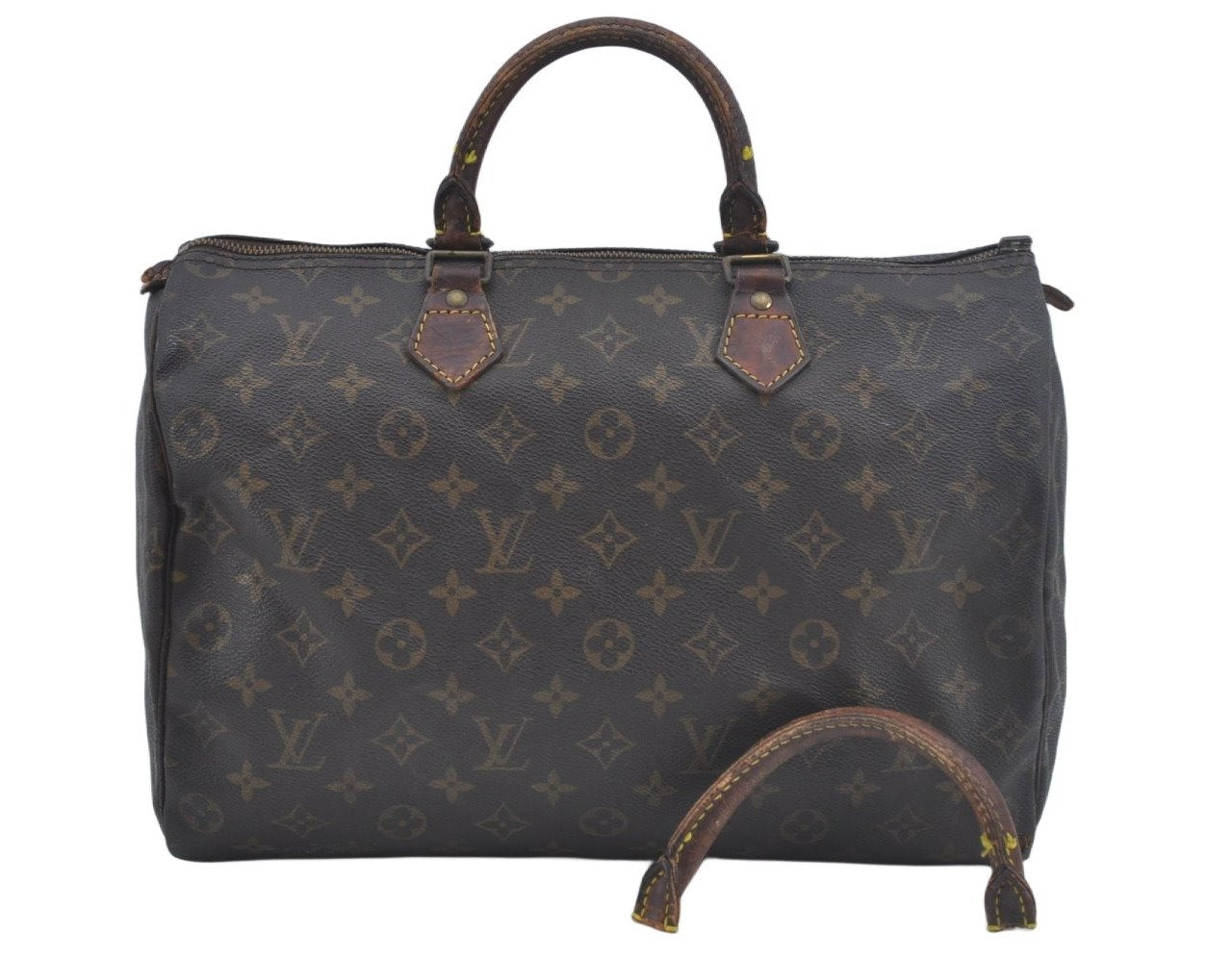 Authentic Louis Vuitton Monogram Speedy 35 Hand Boston Bag M41524 Junk 4613K