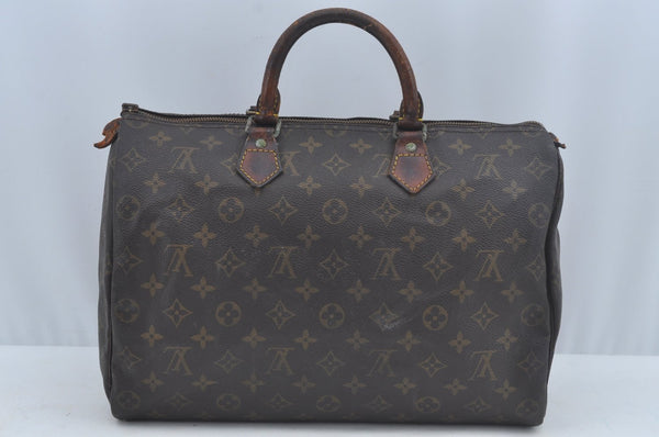 Authentic Louis Vuitton Monogram Speedy 35 Hand Boston Bag M41524 Junk 4613K