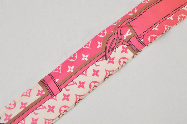 Auth Louis Vuitton Bandeaux BB Rising Confidential Scarf Silk M78453 Pink 4614K