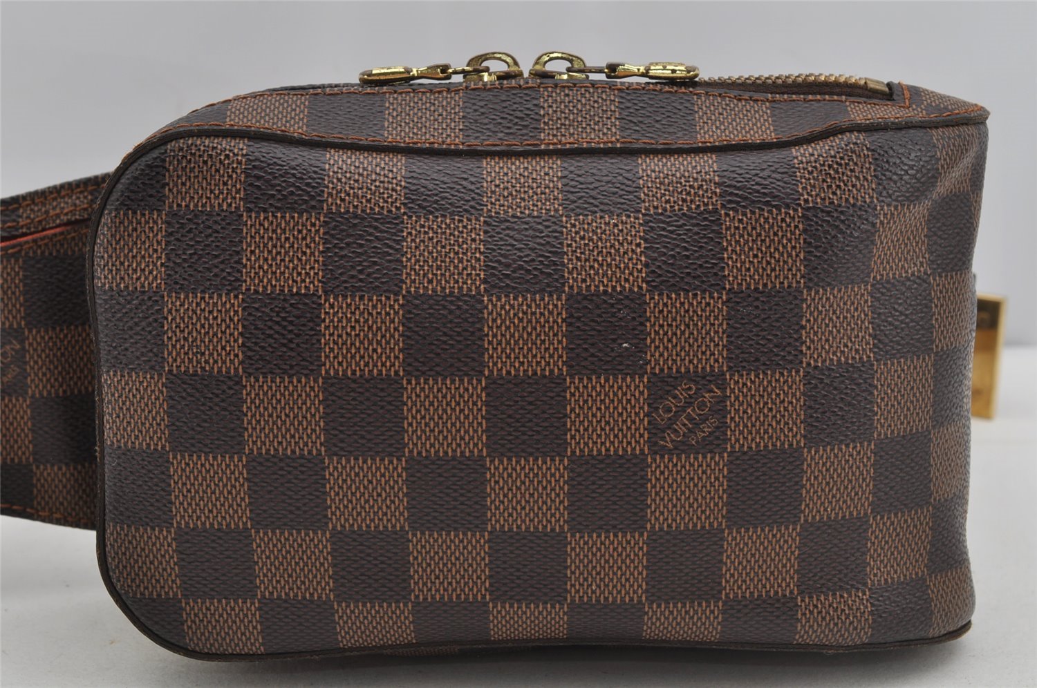 Authentic Louis Vuitton Damier Geronimos Waist Body Bag N51994 LV 4615J