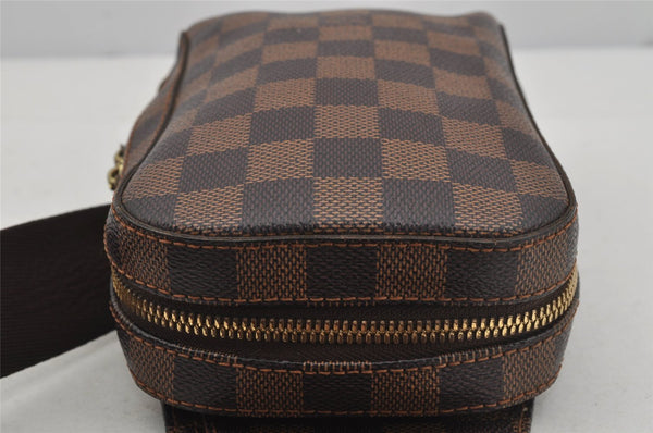 Authentic Louis Vuitton Damier Geronimos Waist Body Bag N51994 LV 4615J