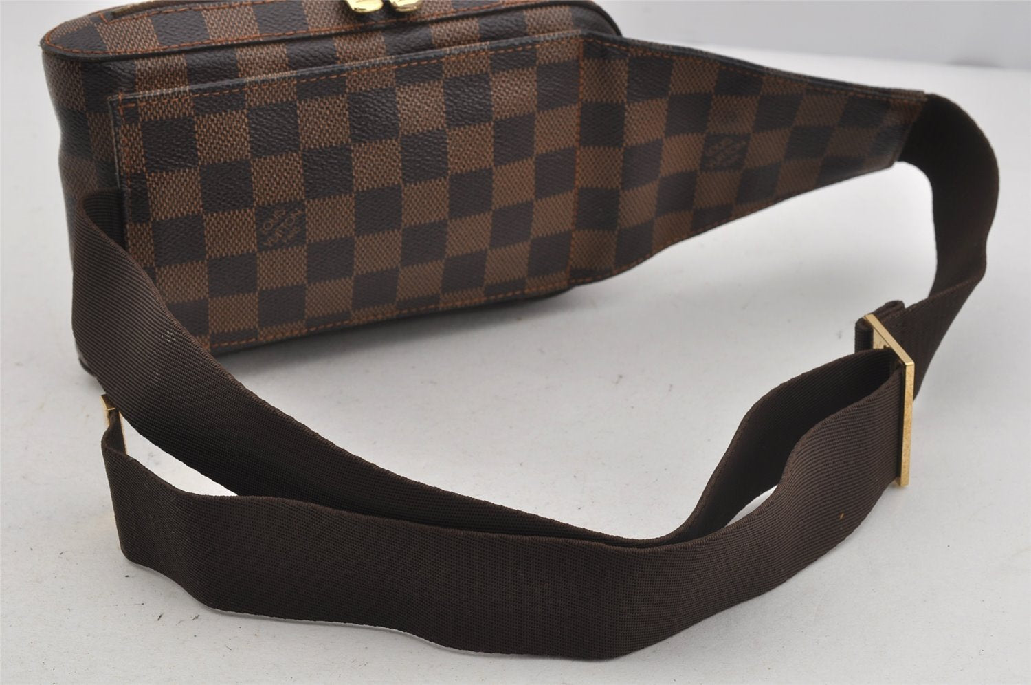 Authentic Louis Vuitton Damier Geronimos Waist Body Bag N51994 LV 4615J