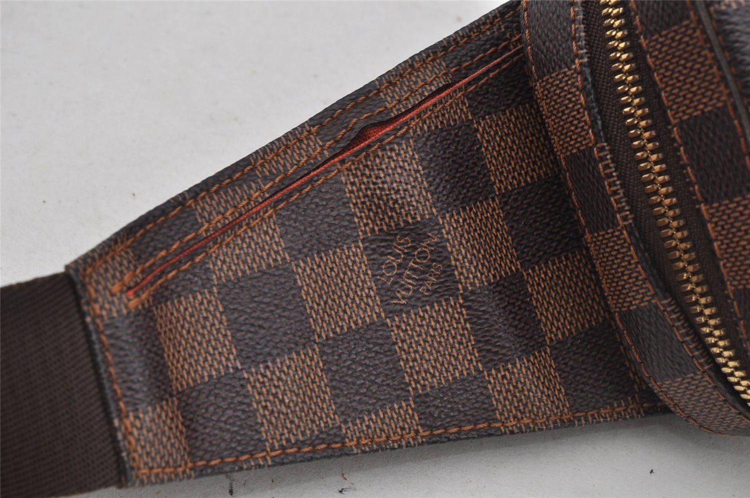 Authentic Louis Vuitton Damier Geronimos Waist Body Bag N51994 LV 4615J