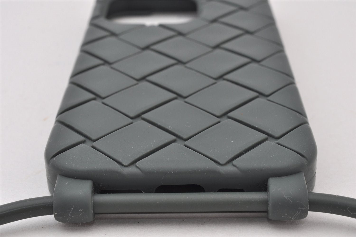 Auth BOTTEGA VENETA Intrecciato Tech Rubber Case for iPhone 14 PRO Green 4615K