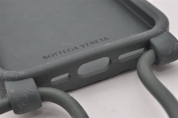 Auth BOTTEGA VENETA Intrecciato Tech Rubber Case for iPhone 14 PRO Green 4615K