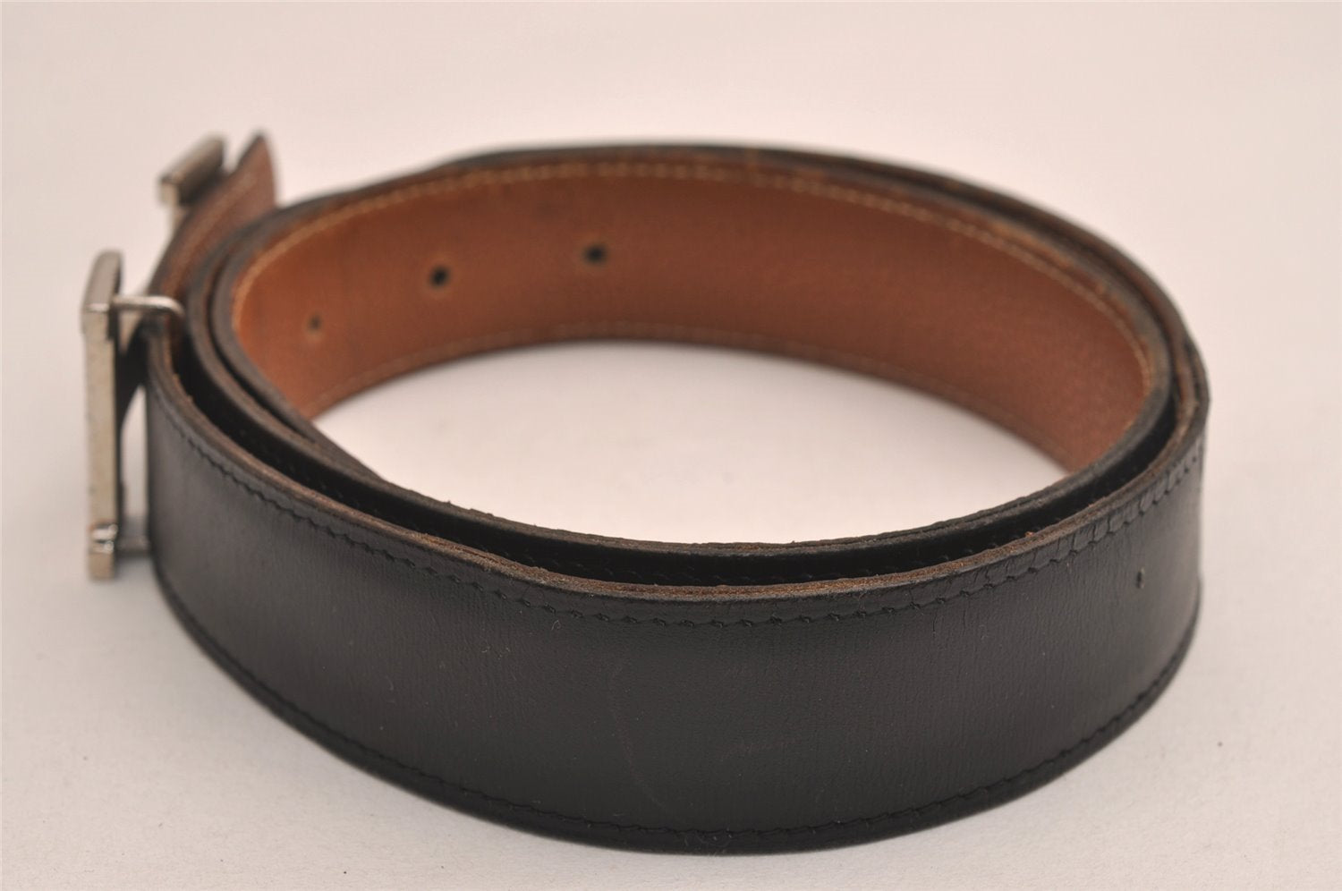 Authentic HERMES Constance Leather Belt Size 75cm 29.5