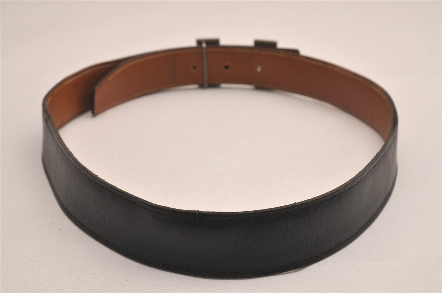 Authentic HERMES Constance Leather Belt Size 75cm 29.5