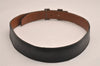 Authentic HERMES Constance Leather Belt Size 75cm 29.5" Black Brown 4617J