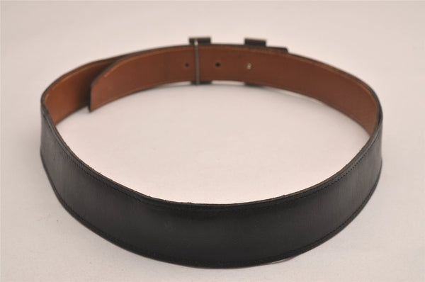 Authentic HERMES Constance Leather Belt Size 75cm 29.5" Black Brown 4617J