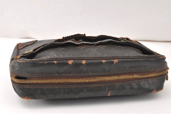 Authentic Louis Vuitton Monogram Compiegne 28 Clutch Hand Bag M51845 Junk 4617K