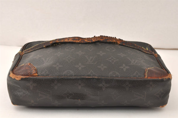 Authentic Louis Vuitton Monogram Compiegne 28 Clutch Hand Bag M51845 Junk 4617K