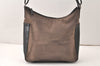 Authentic GUCCI Vintage Shoulder Hand Bag Purse Canvas Leather Brown 4618K