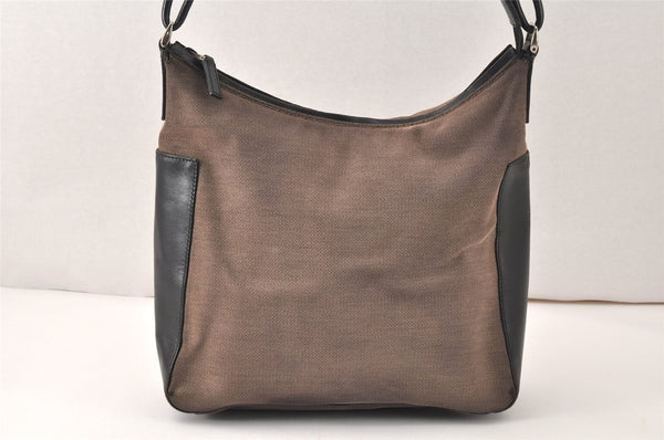 Authentic GUCCI Vintage Shoulder Hand Bag Purse Canvas Leather Brown 4618K