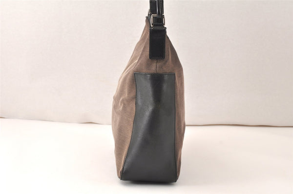 Authentic GUCCI Vintage Shoulder Hand Bag Purse Canvas Leather Brown 4618K