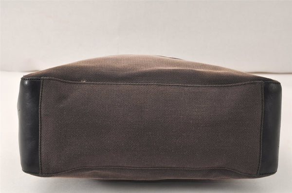 Authentic GUCCI Vintage Shoulder Hand Bag Purse Canvas Leather Brown 4618K
