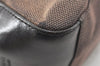 Authentic GUCCI Vintage Shoulder Hand Bag Purse Canvas Leather Brown 4618K