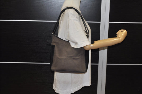 Authentic GUCCI Vintage Shoulder Hand Bag Purse Canvas Leather Brown 4618K