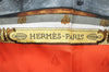 Authentic HERMES Carre 90 Scarf "NAPOLEON" Silk Orange 4619J