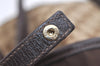 Authentic GUCCI Abbey Shoulder Tote Bag GG Canvas Leather 130736 Brown 4619K