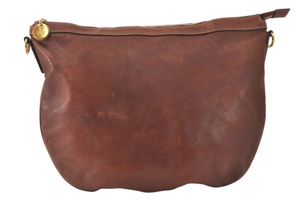 Authentic GUCCI Vintage Shoulder Hand Bag Leather 153032 Brown Junk 4621K
