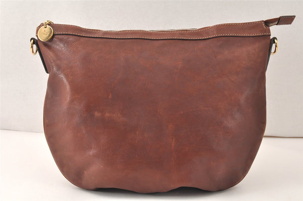Authentic GUCCI Vintage Shoulder Hand Bag Leather 153032 Brown Junk 4621K