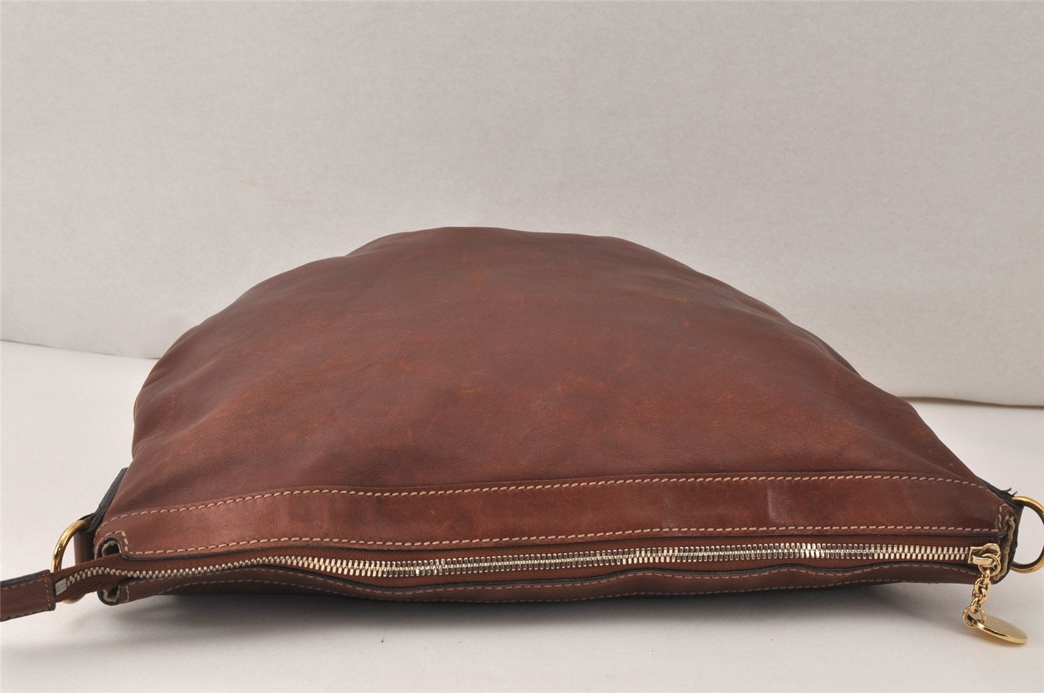 Authentic GUCCI Vintage Shoulder Hand Bag Leather 153032 Brown Junk 4621K