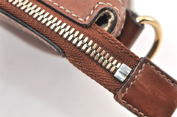 Authentic GUCCI Vintage Shoulder Hand Bag Leather 153032 Brown Junk 4621K
