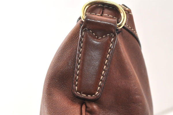 Authentic GUCCI Vintage Shoulder Hand Bag Leather 153032 Brown Junk 4621K