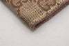 Authentic GUCCI Vintage Card Pass Case GG Canvas Leather 120966 Brown 4622J