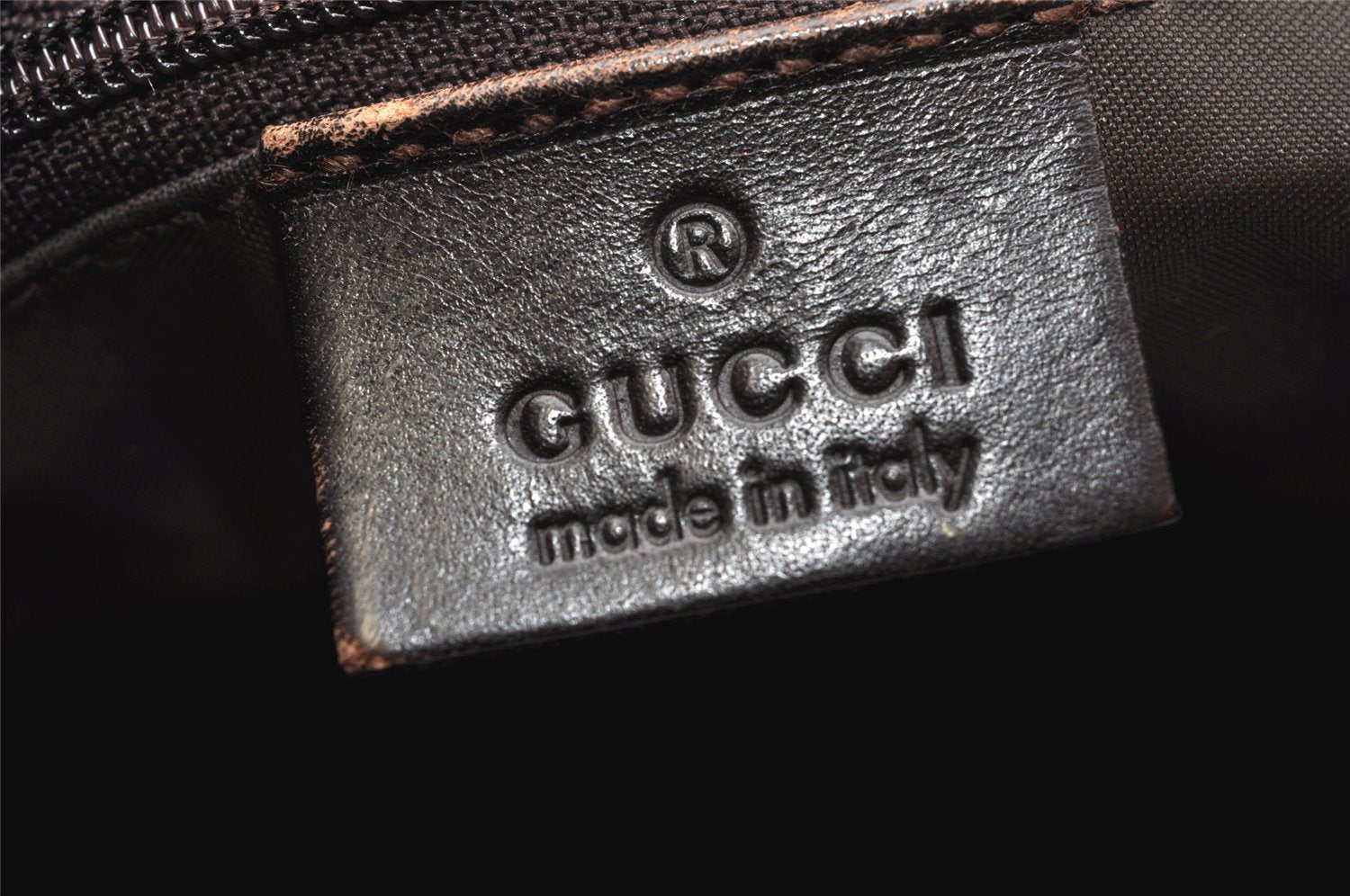 Authentic GUCCI Shoulder Hand Bag Nylon Leather 0011955 Khaki Green Junk 4622K